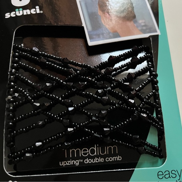 NEW - Scunci Upzing Medium Beaded Double Comb Hair Styler Accessory. - Picture 5 of 5